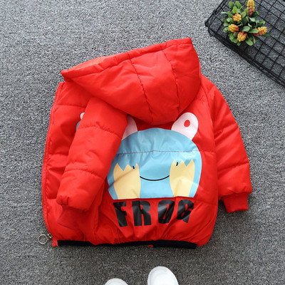 Aplikatsiooni ja kapuutsiga laste jope poistele ja tüdrukutele