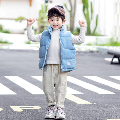 Καθημερινό παιδικό γιλέκο για κορίτσια και αγόρια με ψηλό γιακά