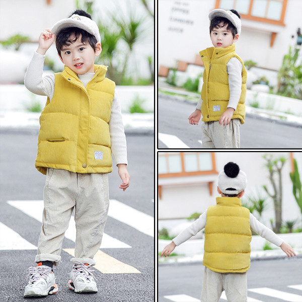 Καθημερινό παιδικό γιλέκο για κορίτσια και αγόρια με ψηλό γιακά