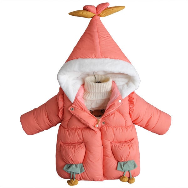 Moodne laste jakk tüdrukutele 3D-elemendiga