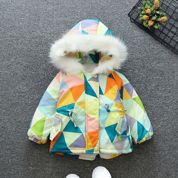 Laste värviline sule ja lukuga jope poistele