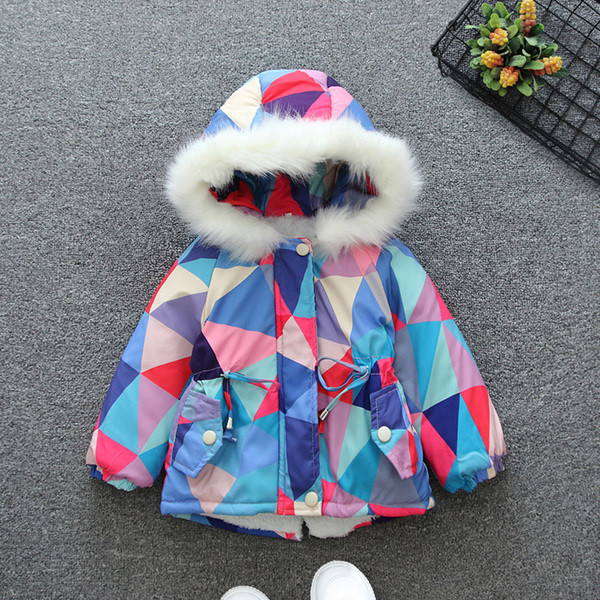 Laste värviline sule ja lukuga jope poistele