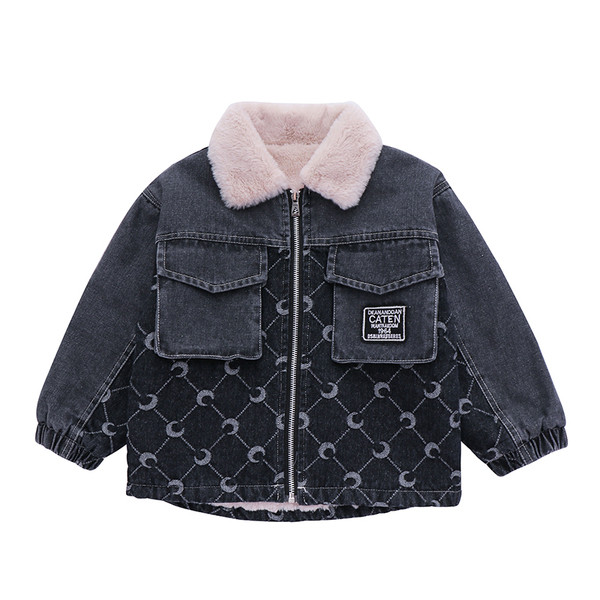 Ležerna dječja traper jakna s donjim ovratnikom za dječake