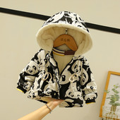 UUS Mudel panda ja pehme voodriga laste jope - poistele