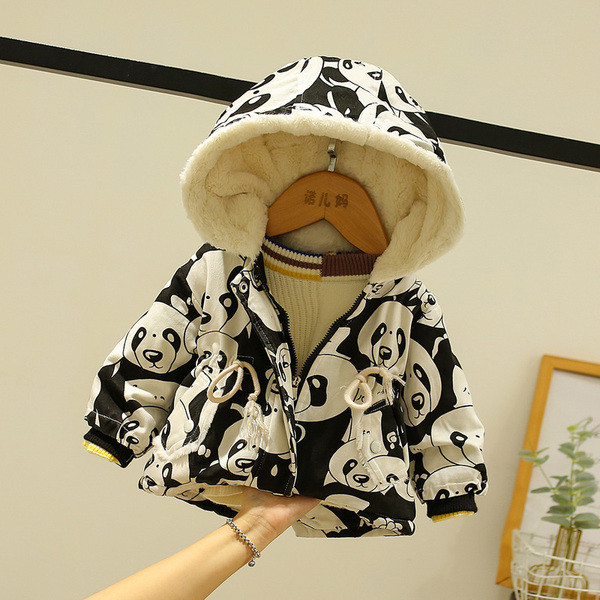 UUS Mudel panda ja pehme voodriga laste jope - poistele