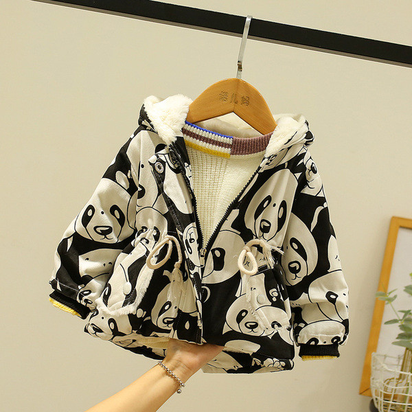 UUS Mudel panda ja pehme voodriga laste jope - poistele