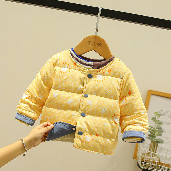 Geaca de copii pentru fete si baieti cu nasturi si inimioare