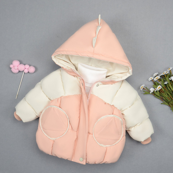 Παιδικό χειμερινό μπουφάν με κουκούλα και τρισδιάστατο στοιχείο - για αγόρια