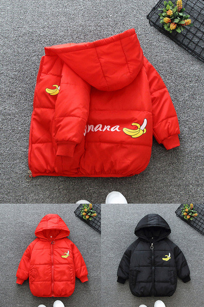 Kapuutsiga ja aplikatsiooniga laste jope poistele