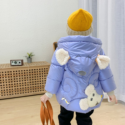 Νέο παιδικό χειμερινό μπουφάν με τρισδιάστατο στοιχείο του καπέλου - ποντίκι