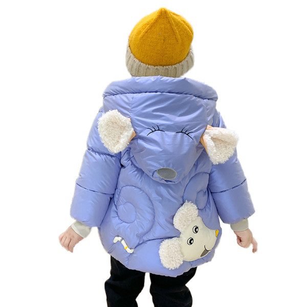 Νέο παιδικό χειμερινό μπουφάν με τρισδιάστατο στοιχείο του καπέλου - ποντίκι