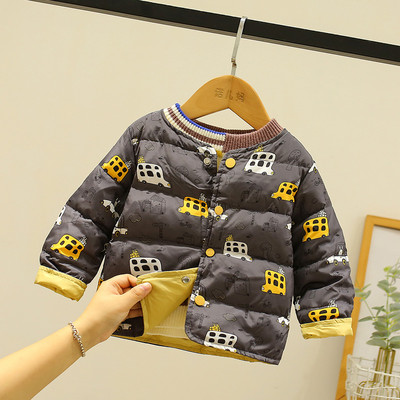 Nööpide ja elastse kraega laste jope - poistele