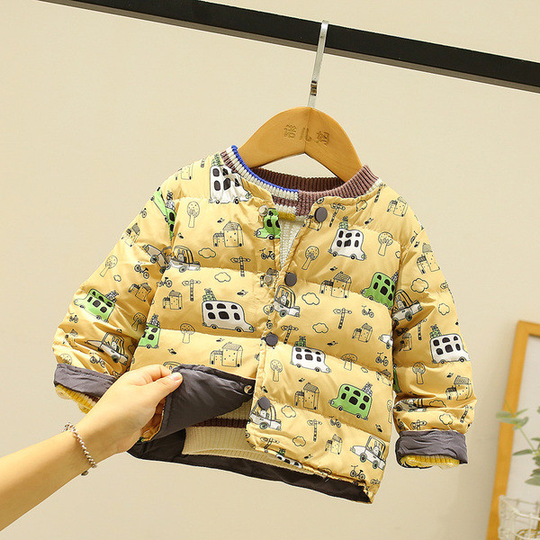 Nööpide ja elastse kraega laste jope - poistele