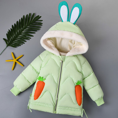 3D-elemendi ja sulekapuutsiga laste talvejope - tüdrukutele ja poistele