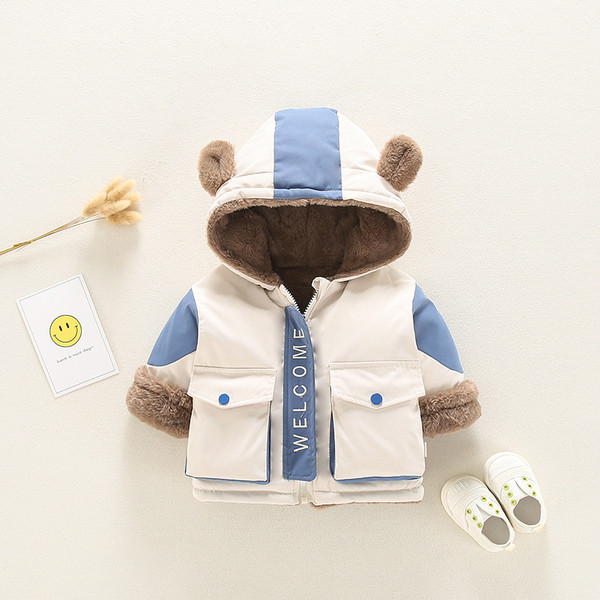 Παιδικό μπουφάν με μαλακή επένδυση με στοιχείο 3D - για αγόρια και κορίτσια