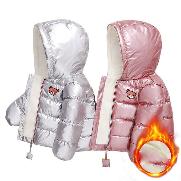 Παιδικό μπουφάν με απλικέ και κουκούλα - για αγόρια και κορίτσια