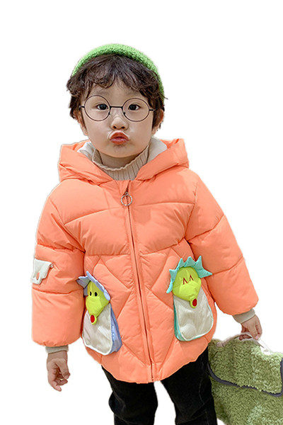 Παιδικό μοντέρνο χειμερινό μπουφάν με τρισδιάστατο στοιχείο