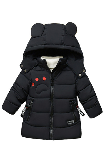 Dječja zimska duga jakna s kapuljačom za dječake