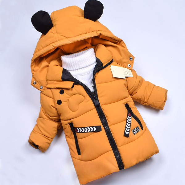 Dječja zimska duga jakna s kapuljačom za dječake