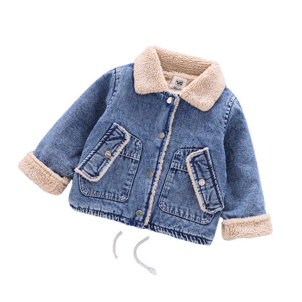 Tikandi ja pehme voodriga laste teksajakk poistele