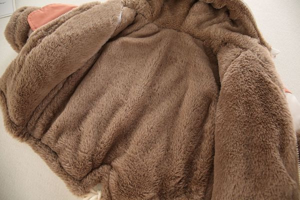 Παιδικό μπουφάν με γούνα και απλικέ - για αγόρια και κορίτσια