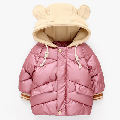 Νέο μοντέλο παιδικό χειμερινό μπουφάν για αγόρια με τρισδιάστατο στοιχείο στην κουκούλα