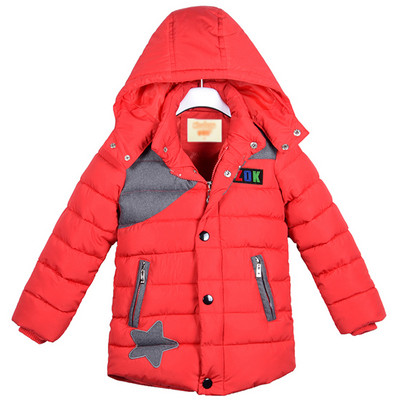 Dječja zimska jakna s kapuljačom za dječake