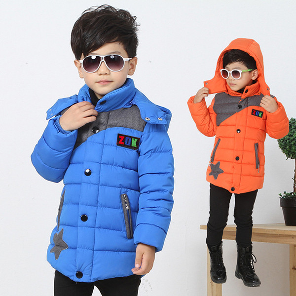Dječja zimska jakna s kapuljačom za dječake