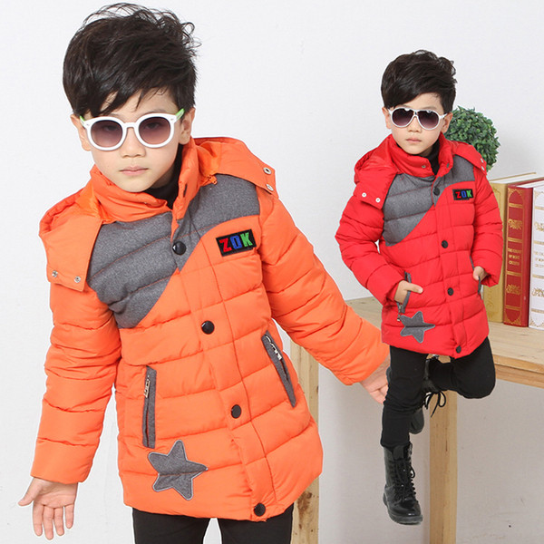 Dječja zimska jakna s kapuljačom za dječake