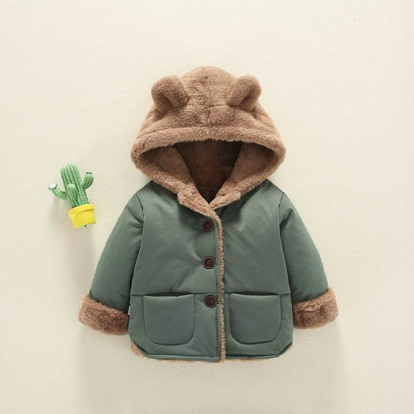 Παιδικό μπουφάν με κουκούλα και τρισδιάστατο στοιχείο