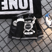 Kožna dječja jakna s vezom i gumbima za dječake