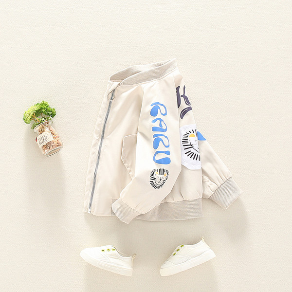 Tõmbluku ja embleemiga laste jope poistele