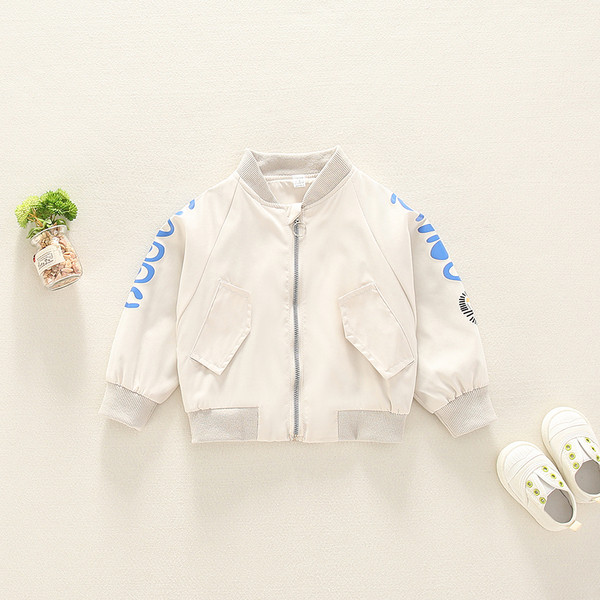 Tõmbluku ja embleemiga laste jope poistele