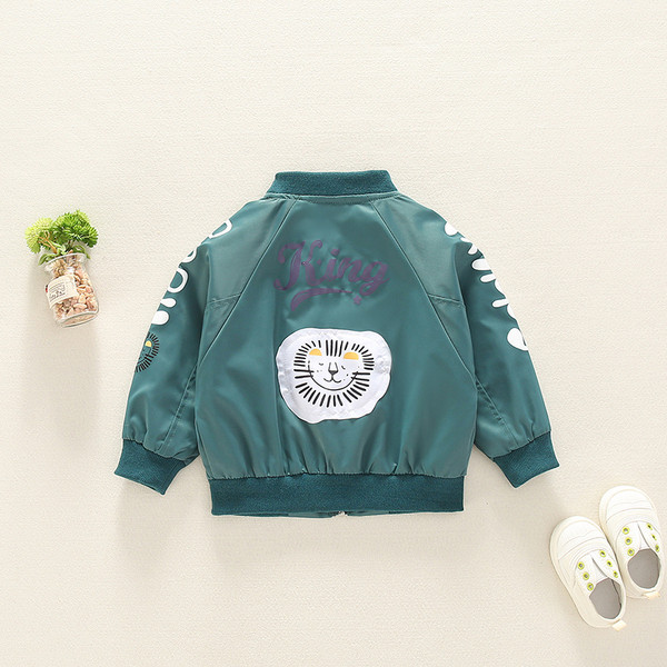 Tõmbluku ja embleemiga laste jope poistele