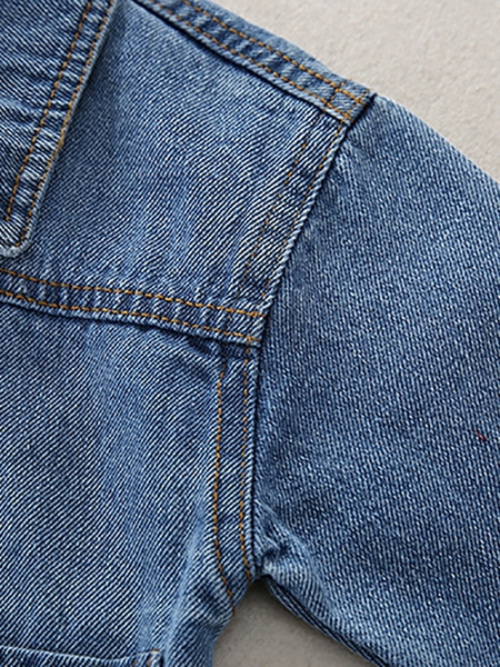 Tagaküljel aplikatsiooniga laste jope - teksast