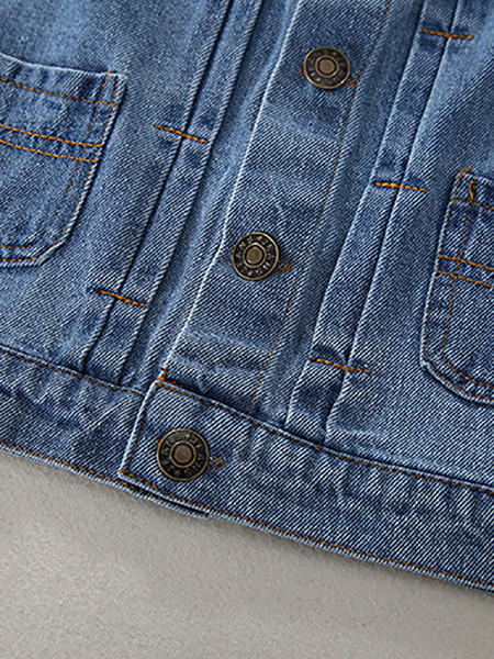 Tagaküljel aplikatsiooniga laste jope - teksast