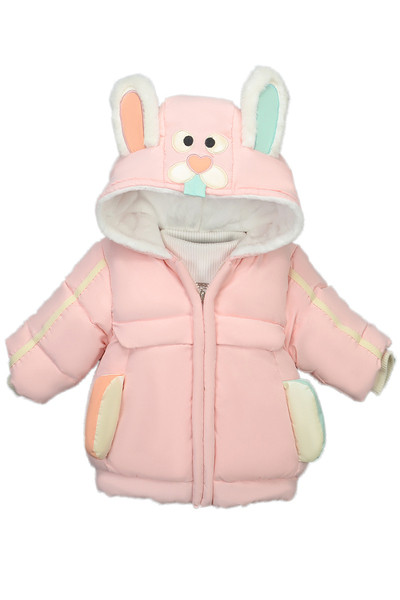 Παιδικό χειμερινό μπουφάν με τρισδιάστατο στοιχείο στην κουκούλα