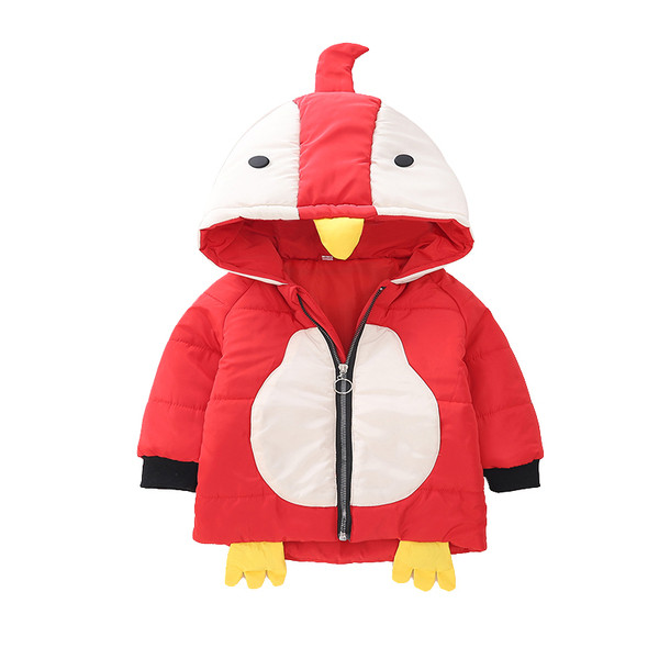 Laste jope kapuutsil 3D elemendiga ja lukuga