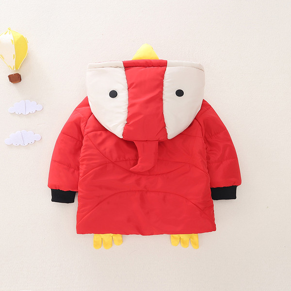 Laste jope kapuutsil 3D elemendiga ja lukuga