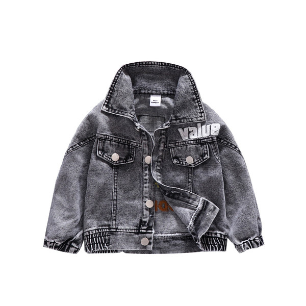 Moderna dječja traper jakna s vezom za dječake