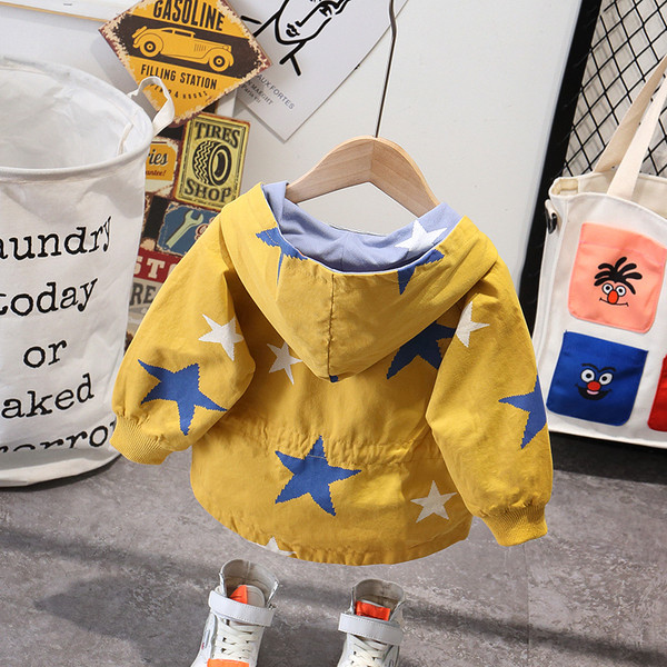 Laste sügisjope poistele tärnide kapuutsiga