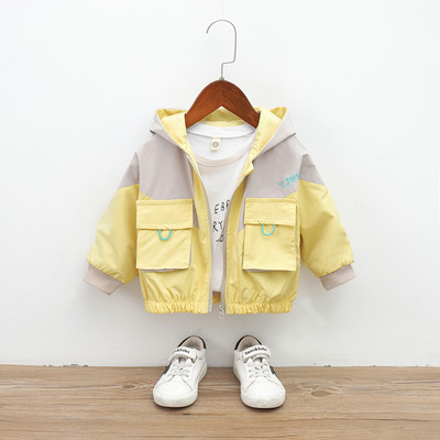 Kapuutsi ja taskutega laste sügisjope poistele