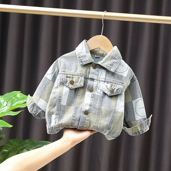 Dječja traper jakna za dječake s gumbima i klasičnom kragnom