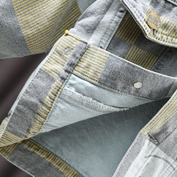 Dječja traper jakna za dječake s gumbima i klasičnom kragnom