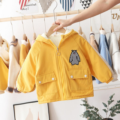 Pehme voodri ja kapuutsiga laste jope