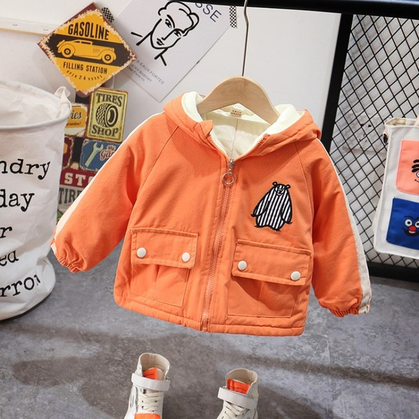 Pehme voodri ja kapuutsiga laste jope