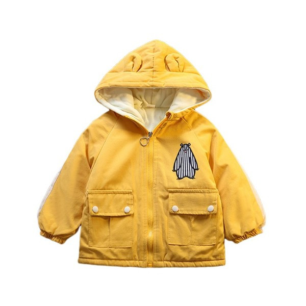 Pehme voodri ja kapuutsiga laste jope