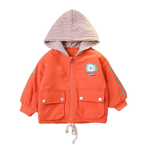 Kapuutsi ja taskutega laste talvejope - poistele