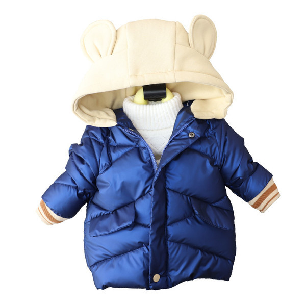 3D kõrvade ja nööpidega laste jope poistele