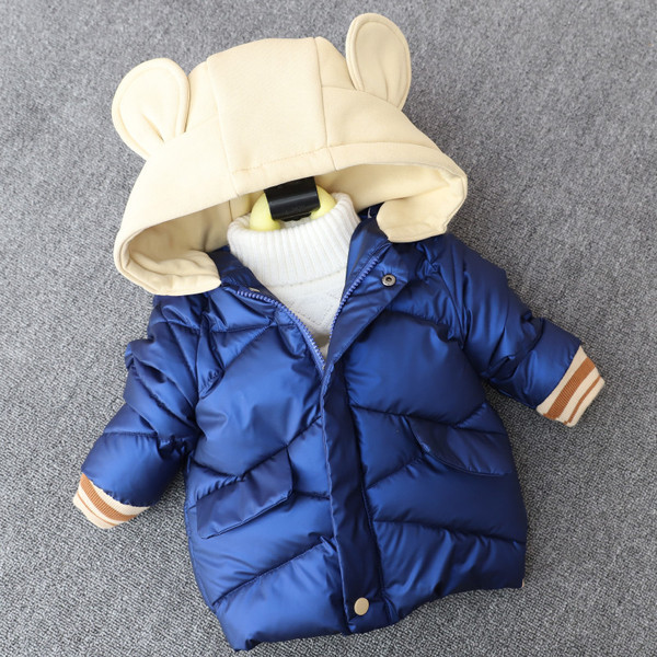 3D kõrvade ja nööpidega laste jope poistele